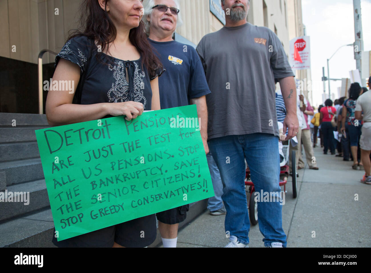 Detroit, Michigan USA. Detroit public employees, members of the ...
