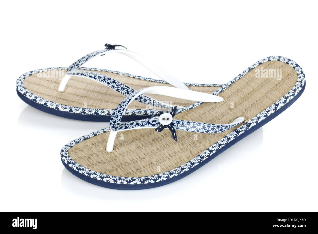 Pair of flip-flops. Isolated on white background Stock Photo - Alamy