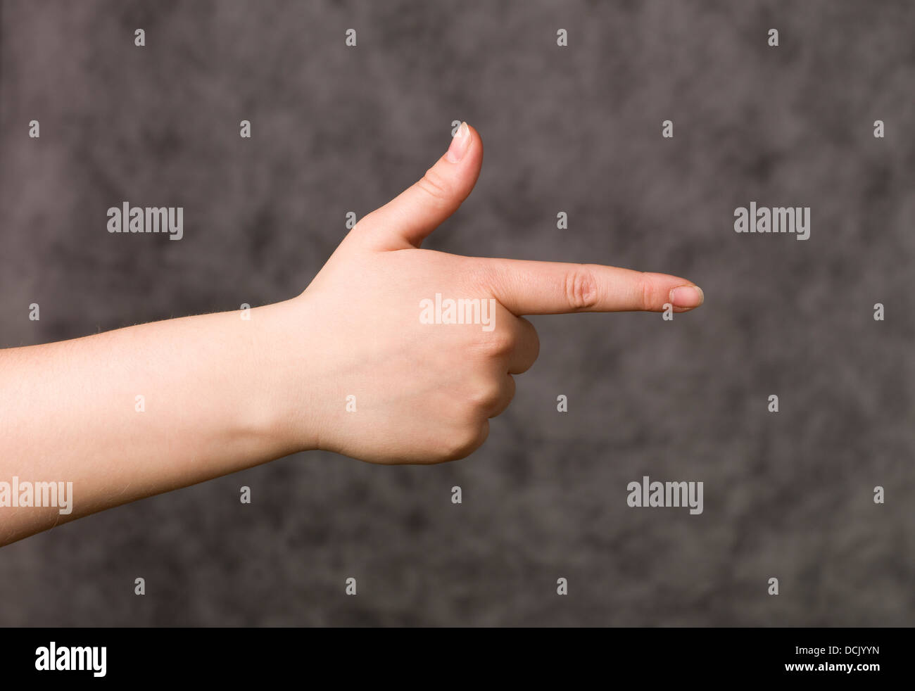 Gun shaped hand hi-res stock photography and images - Alamy