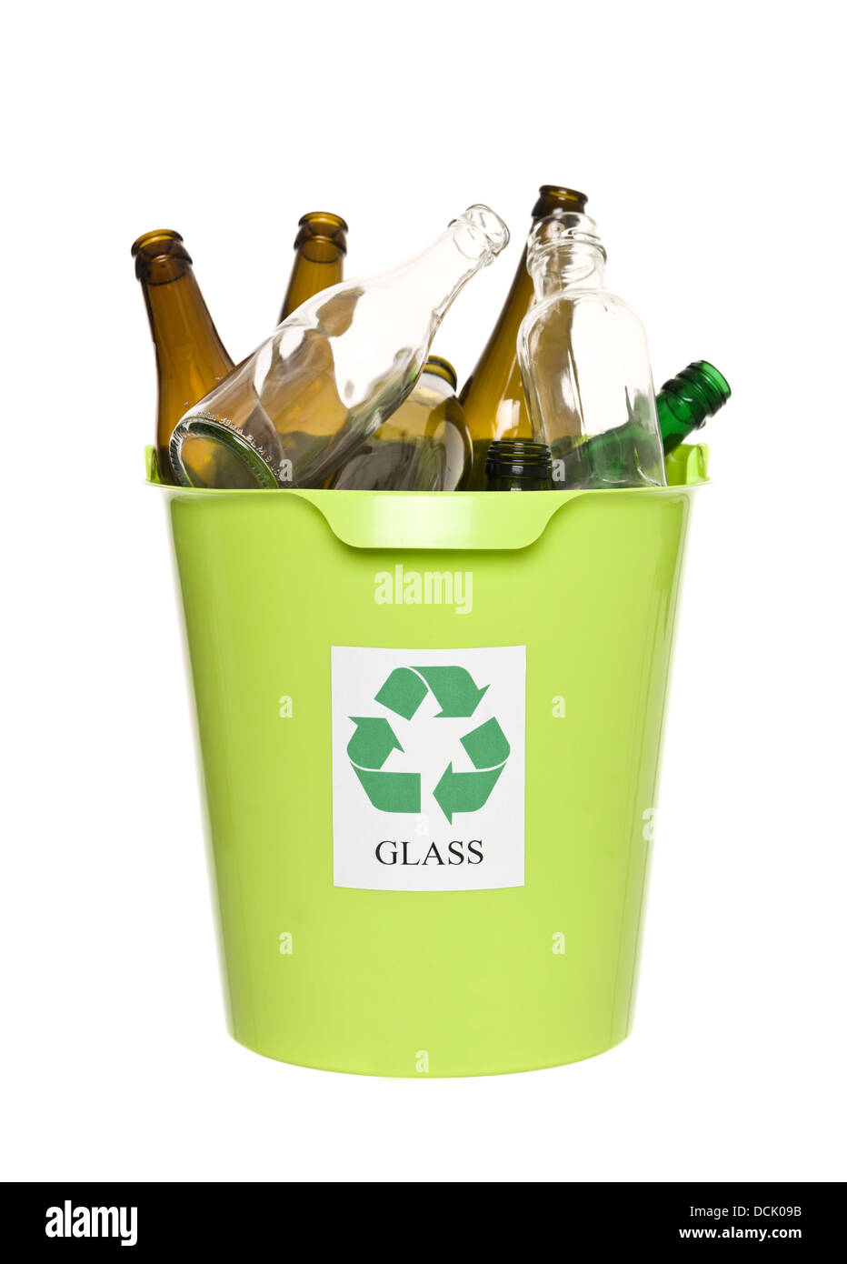 Recycling bin with glass Stock Photo - Alamy
