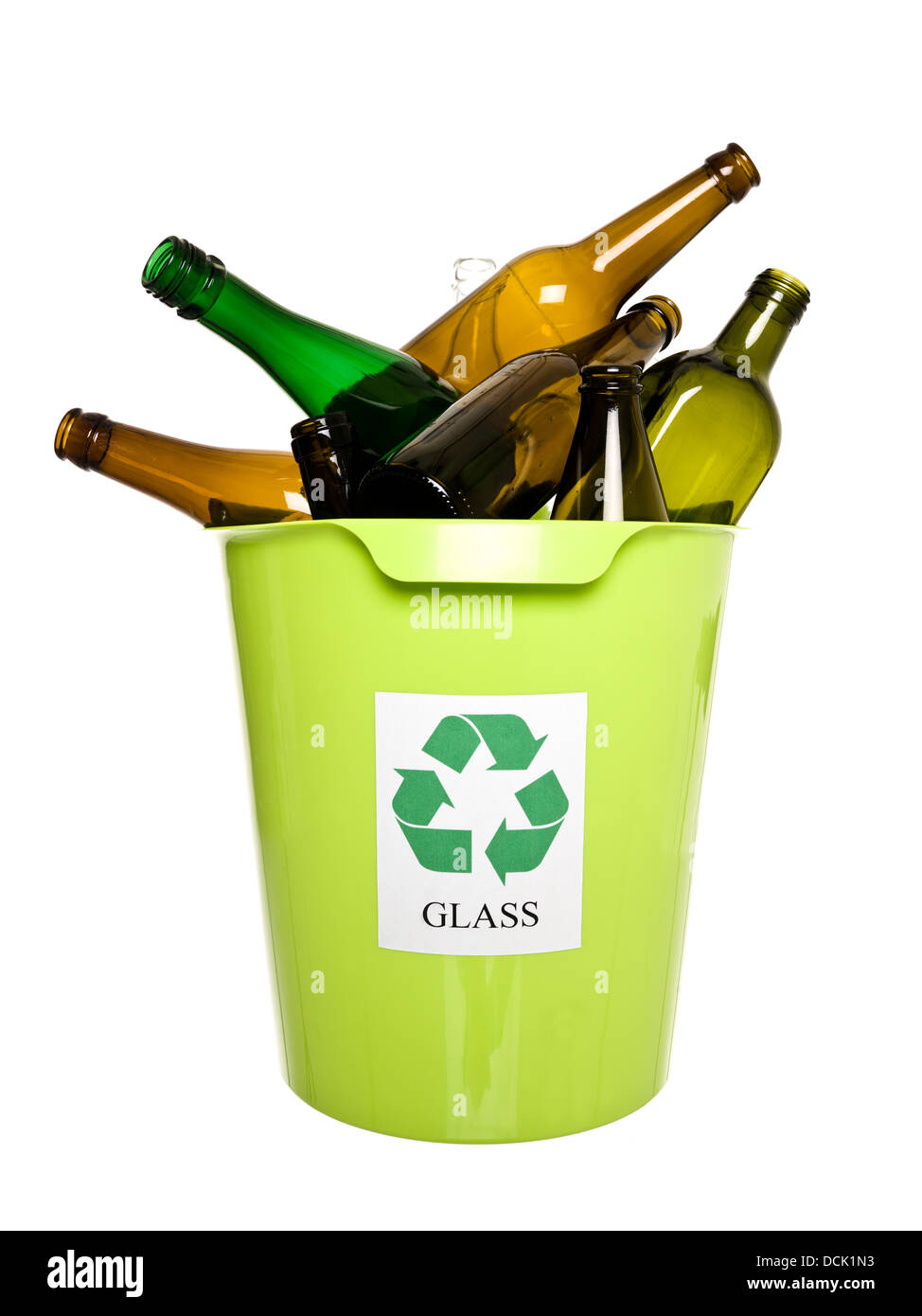 Recycling bin with glass Stock Photo - Alamy