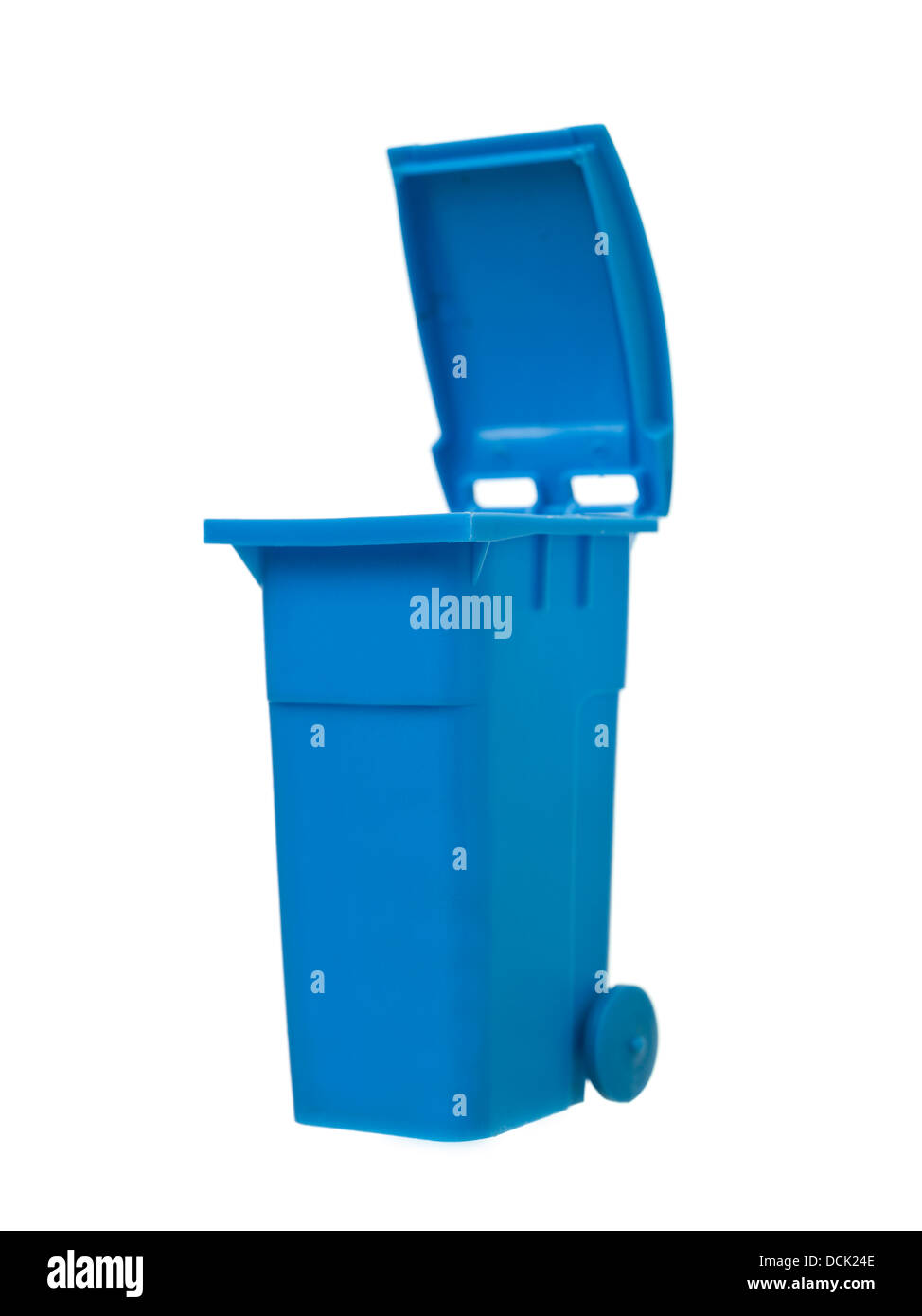 Blue Recycling Bin Stock Photo