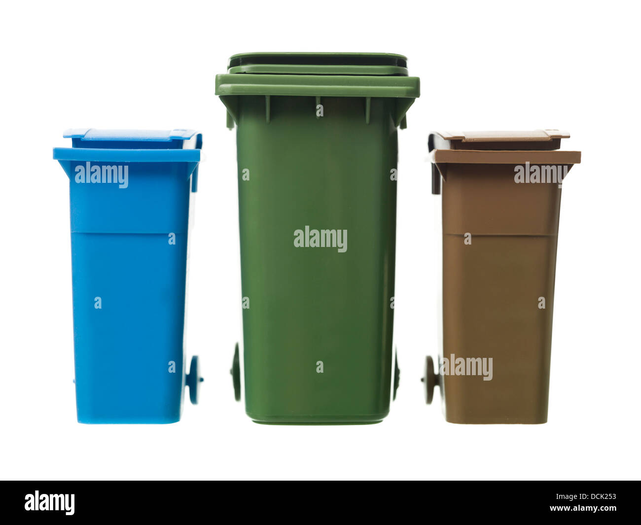 Three Recycling Bins Stock Photo Alamy