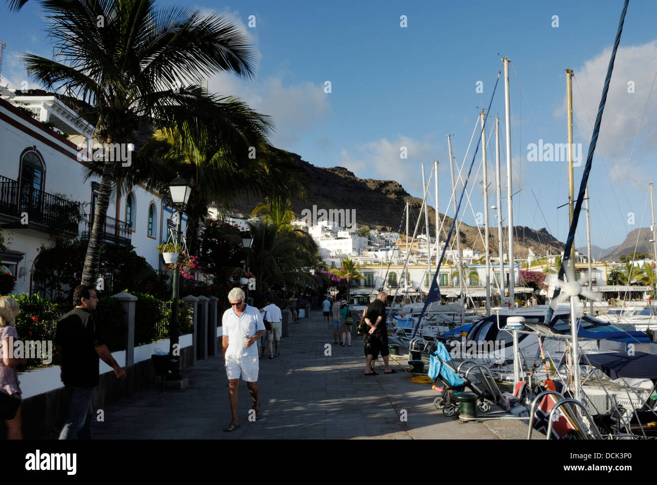 Marina or harbour, Puerto de Mogán, Gran Caneria, Touristic old style village or town. Stock Photo