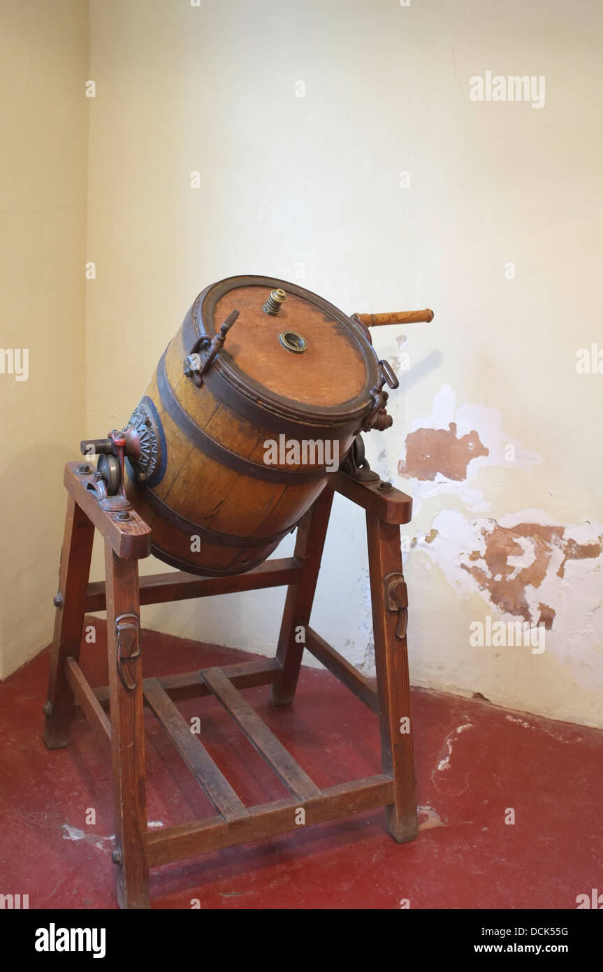 Butter churning barrel Stock Photo Alamy
