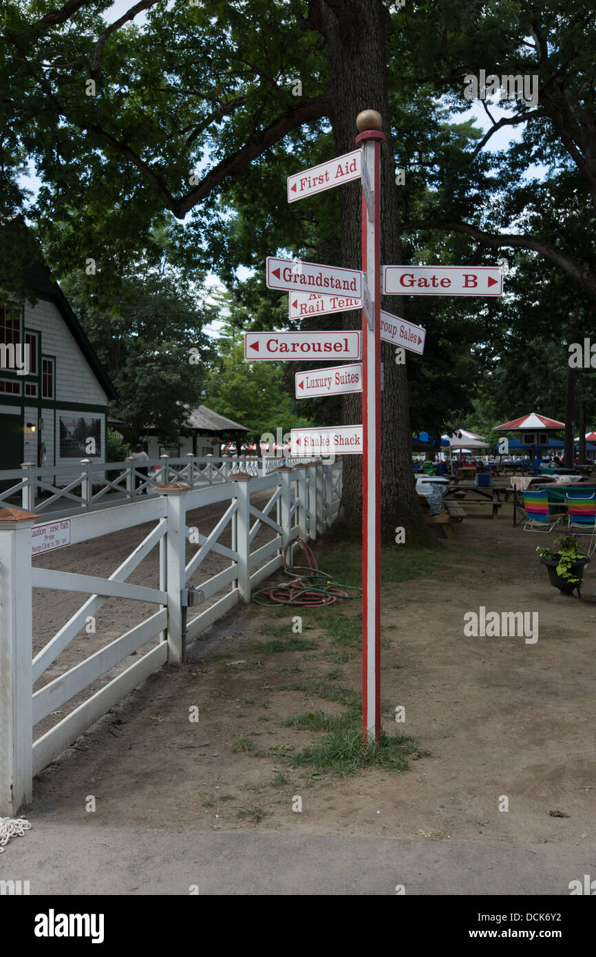 Racing Post Signposts Signpost points the way at Saratoga Raceway, the oldest horse racing ...
