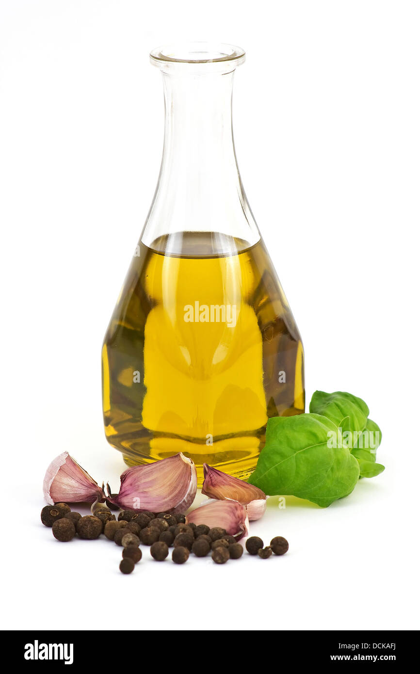 olive oil and spices Stock Photo Alamy