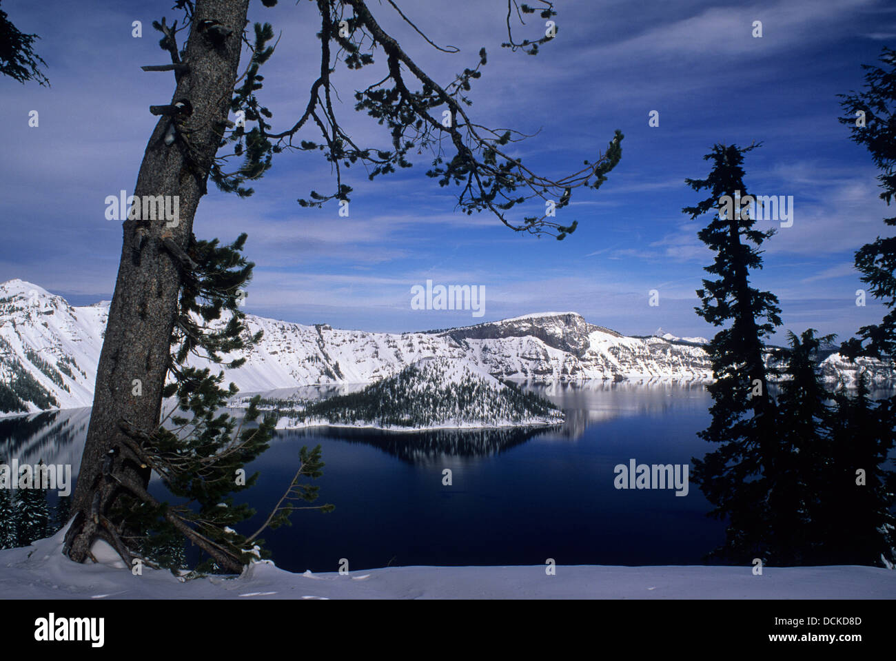 Wizard Island with Llao Rock and Hillman Peak, Crater Lake National