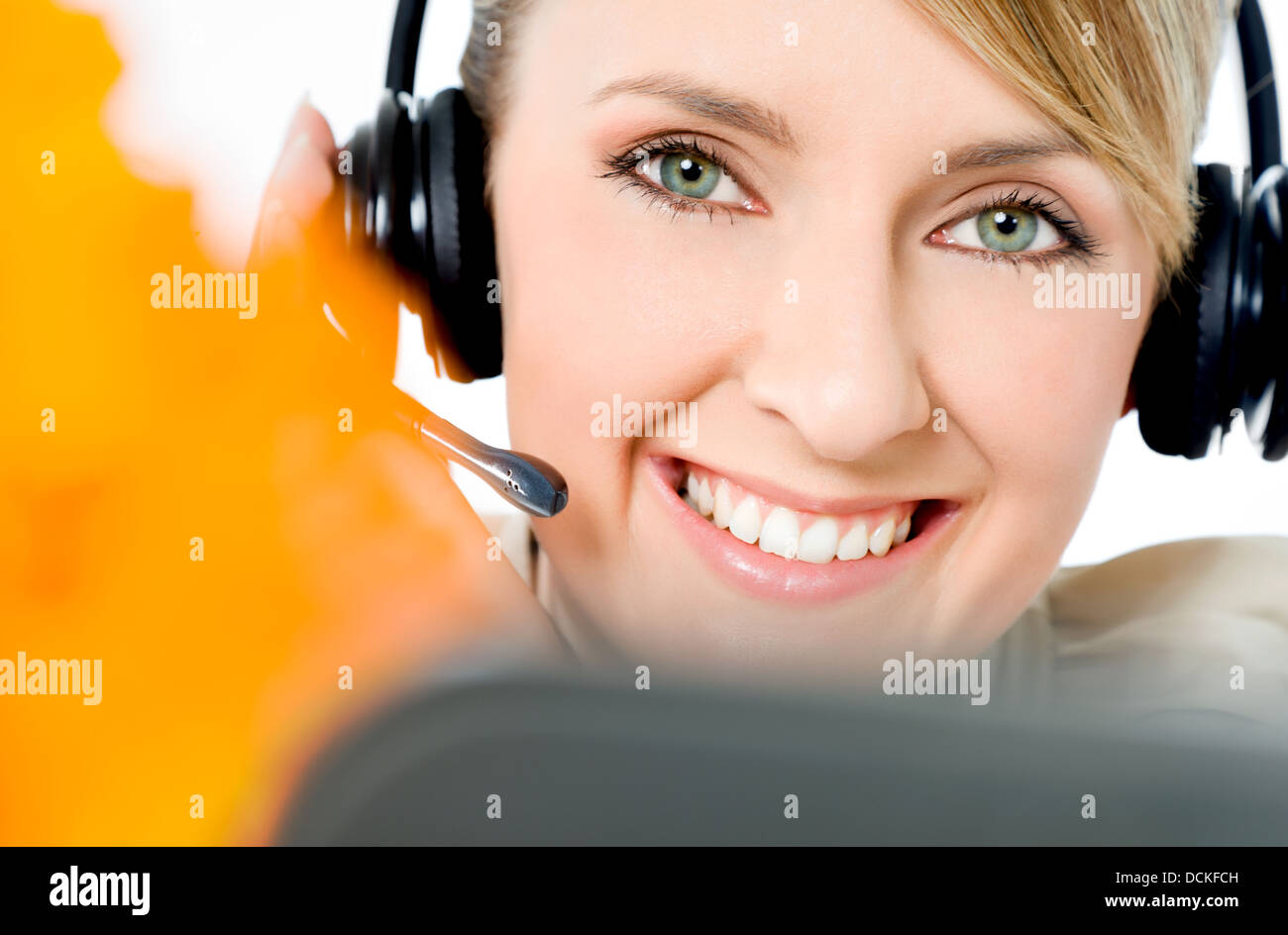 Call Center Line Operator Call center operator in hi-res stock photography and images - Alamy