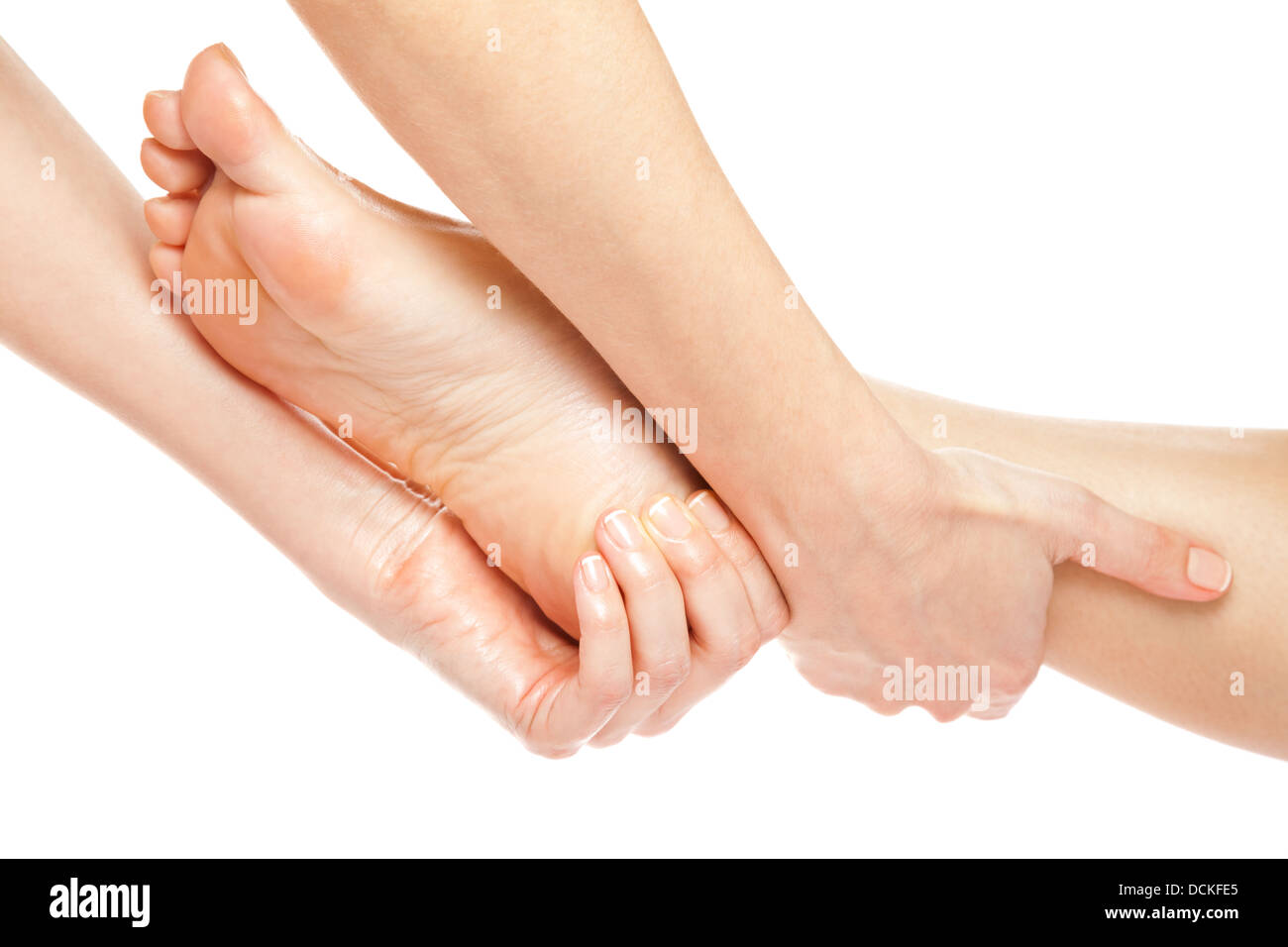 Foot massage Stock Photo