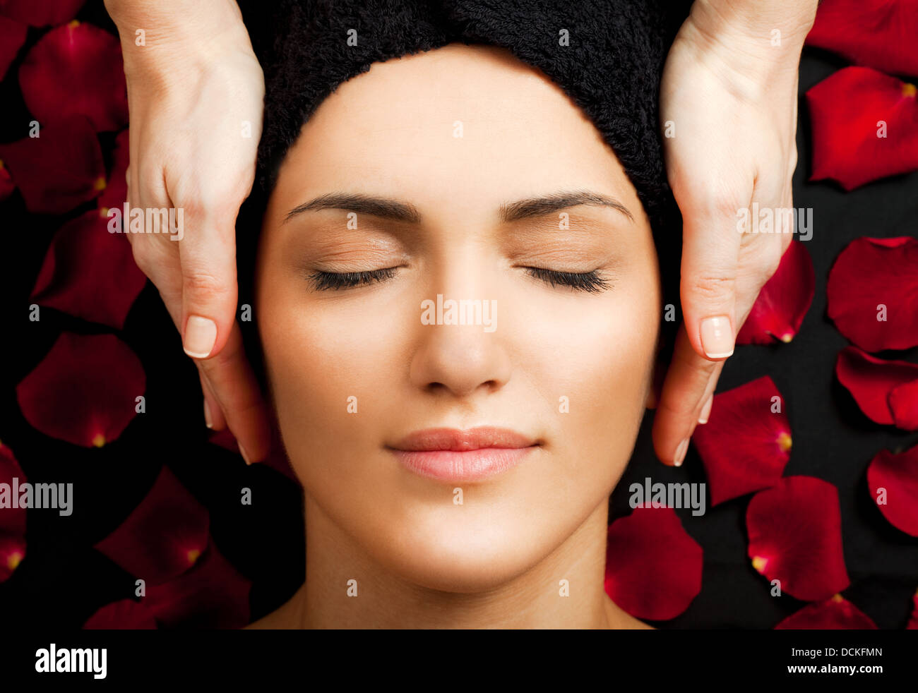 spa face massage Stock Photo Alamy