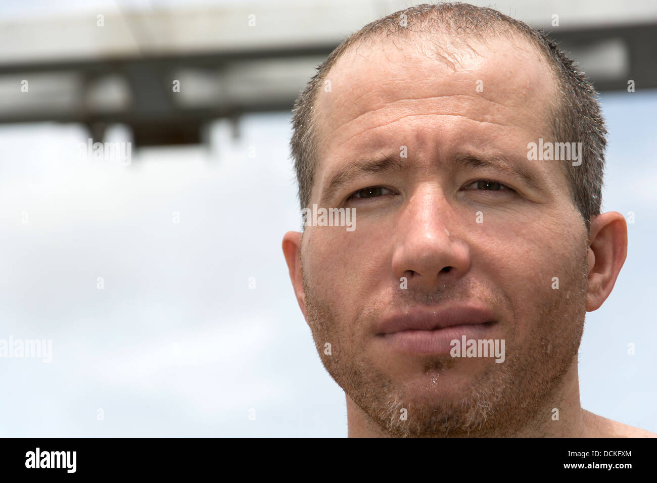 Close up young man blue hi-res stock photography and images - Alamy