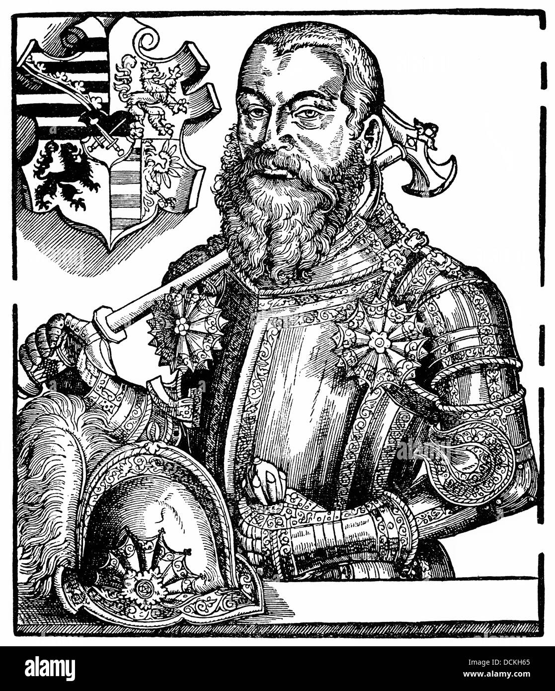 Maurice of Saxony, 1521-1553, a native of the House of Wettin Albertine Duke, Duke of Saxony, Elector of the Holy Roman Empire Stock Photo