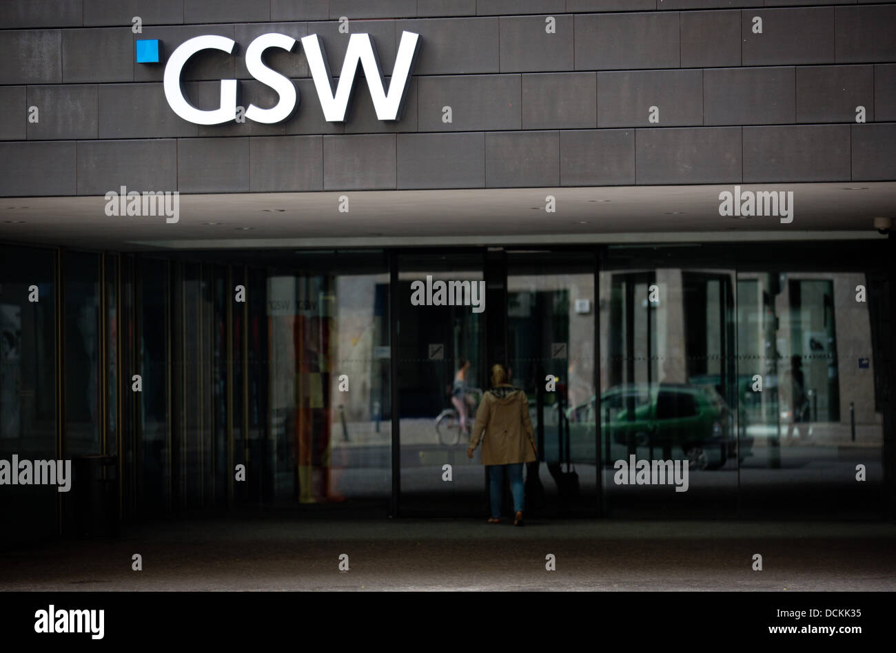 View of the entrance of the headquarters of German realestate company