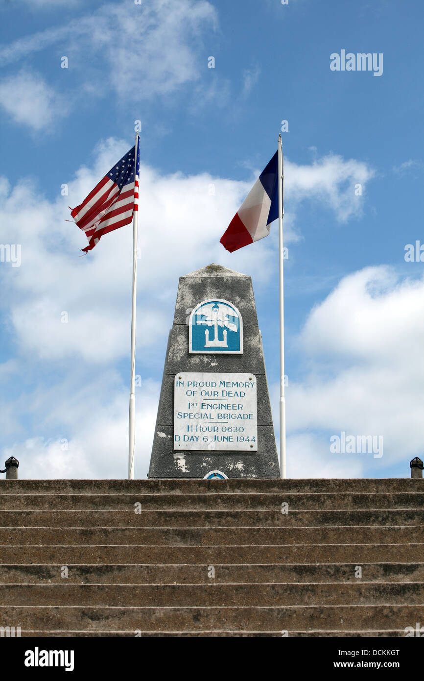 war memorial Utah Beach Normandy France Stock Photo