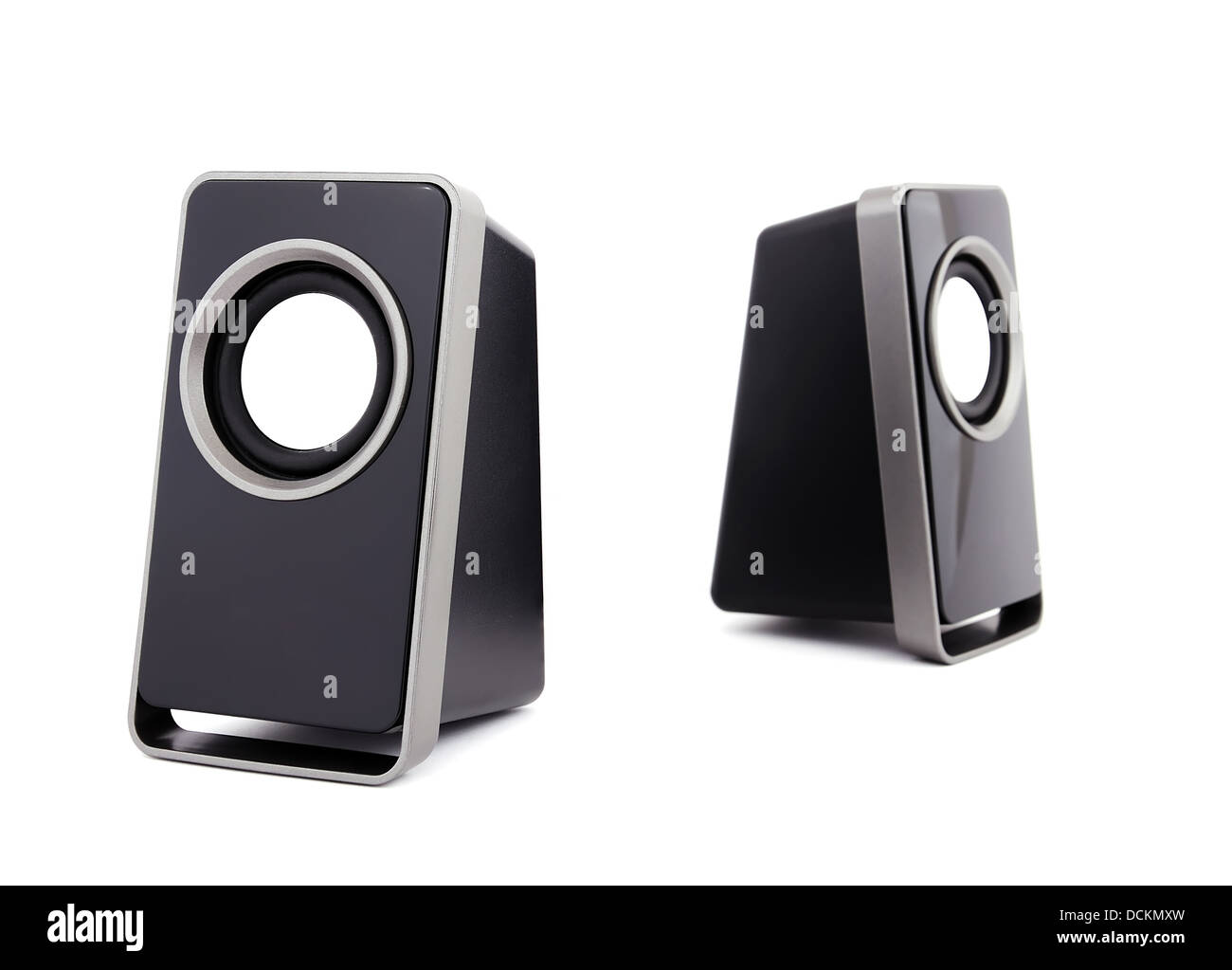 two computer speakers Stock Photo Alamy