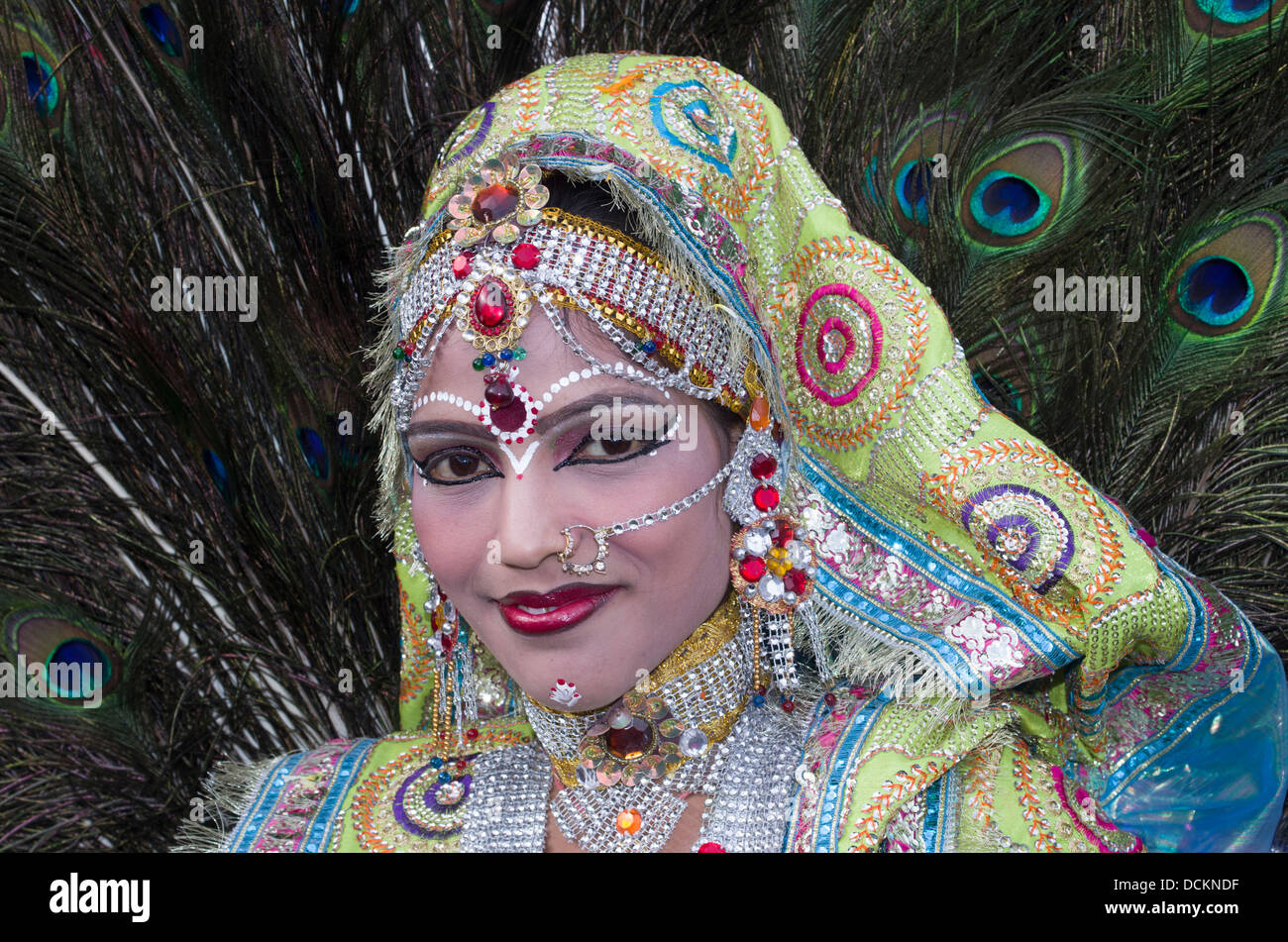 Rajasthani Folk Dancer  - Jaipur, Rajasthan, India Stock Photo