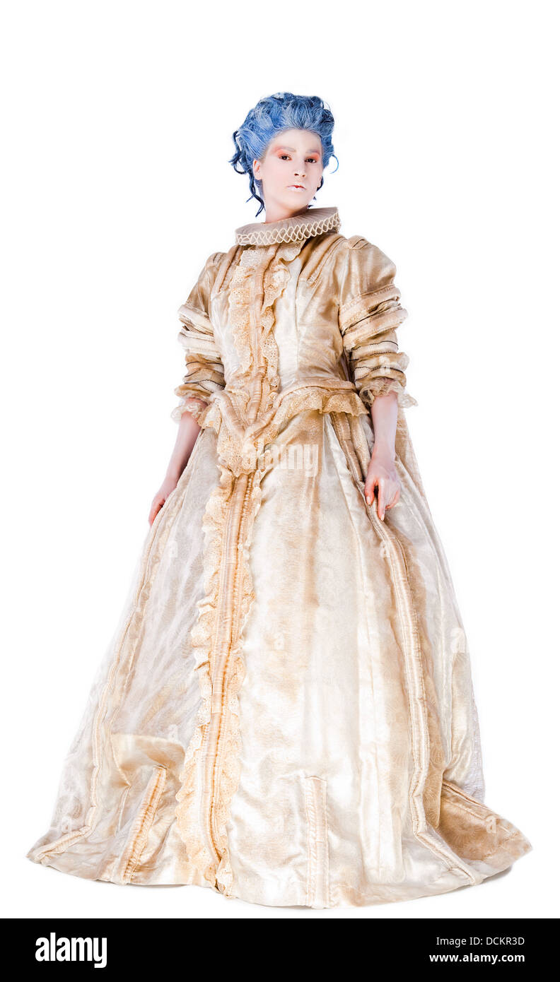 Woman in medieval dress Stock Photo - Alamy