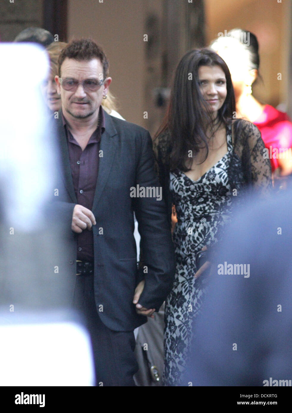 Bono and wife Ali Hewson  The book Launch of the authorised biography of Archbishop Desmond Tutu entitled 'Tutu: The Authorised Portrait' at St George's Cathedral  Cape Town, South Africa - 06.10.11  ***Not available in South Africa, Available for the rest of the world*** Stock Photo