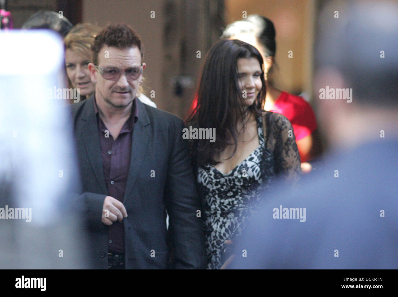 Bono and wife Ali Hewson  The book Launch of the authorised biography of Archbishop Desmond Tutu entitled 'Tutu: The Authorised Portrait' at St George's Cathedral  Cape Town, South Africa - 06.10.11  ***Not available in South Africa, Available for the rest of the world*** Stock Photo