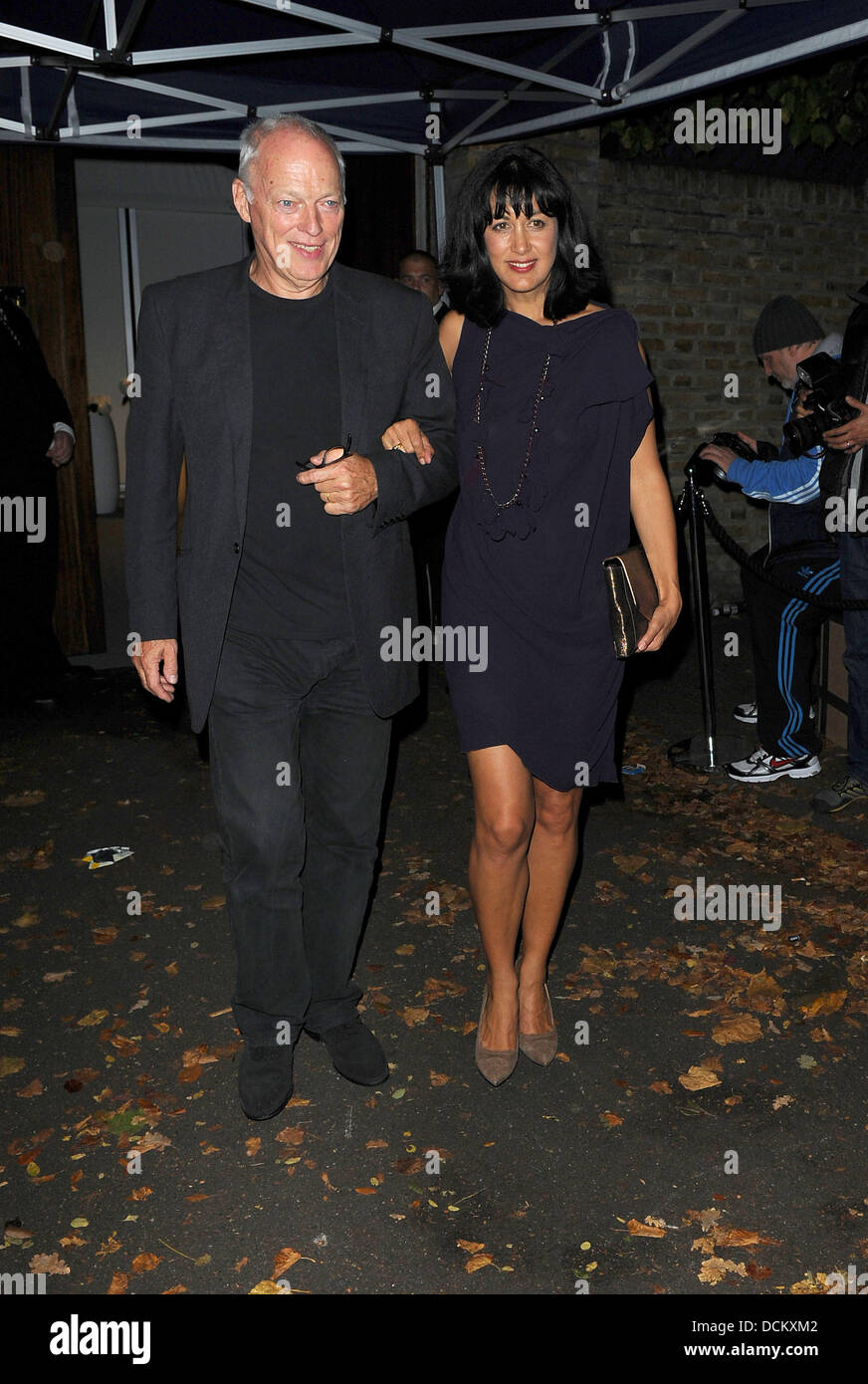 David Gilmour and Polly Samson,  at Paul McCartney and Nancy Shevell's Reception Party held at their home - Departures London, England - 09.10.11 Stock Photo