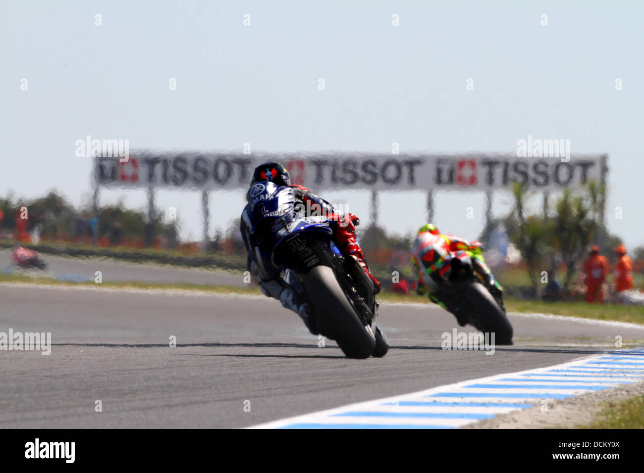 World Moto GP Championship. Round16.Phillip Island.Australia. - 14.10.11 #1 LORENZO Jorge (SPA) Yamaha Factory Racing.    - Motorrad-WM - MotoGP in Australien - Motorrad - Motorradsport - Grand Prix in Phillip Island - Motorcycle racing - Stock Photo