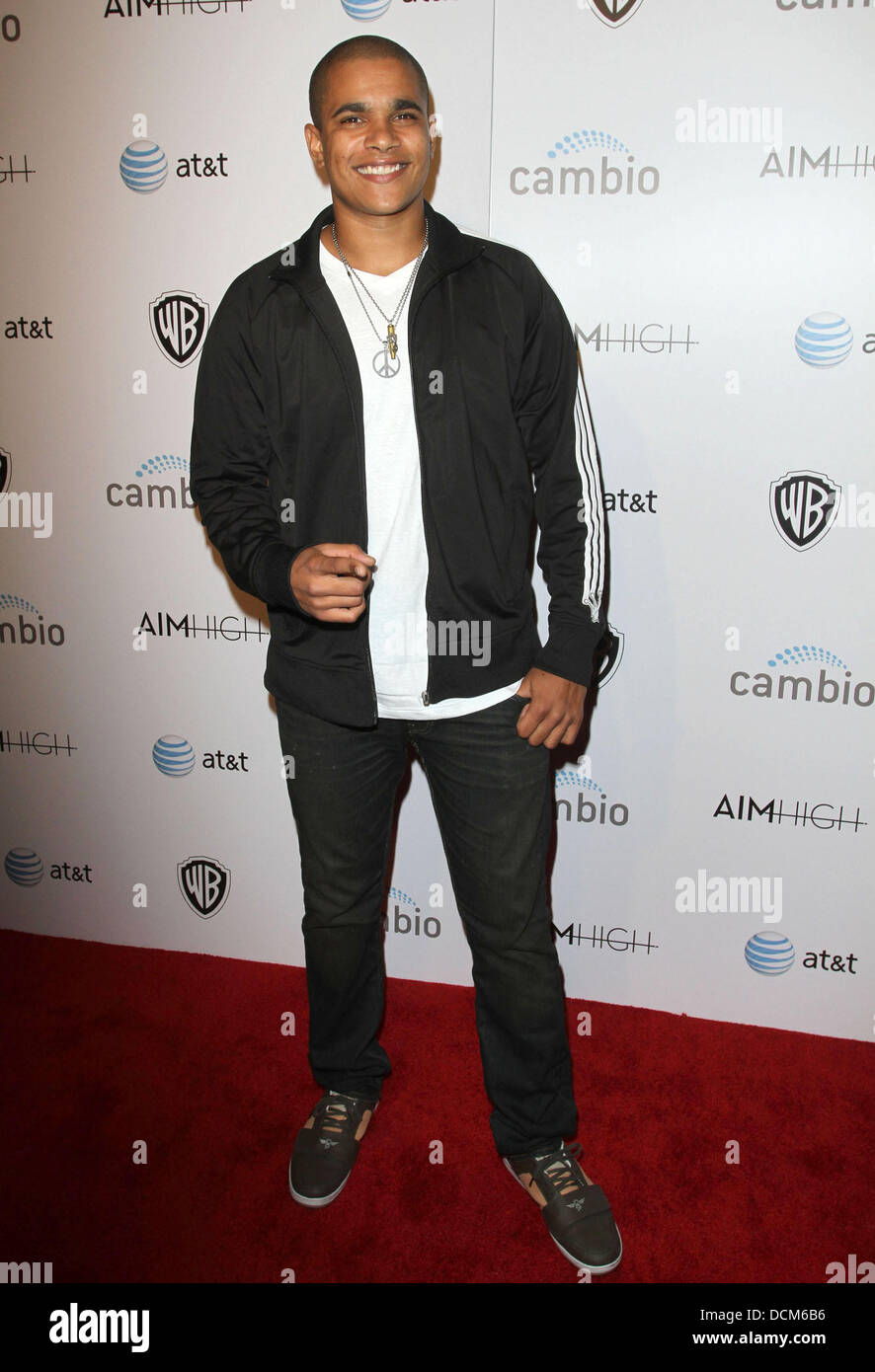 Jonathan McDaniel Cambio And Warner Bros. Digital Distribution celebrates the premiere of 1st Social Series 'Aim High' at Trousdale West Hollywood, California - 18.10.11 Stock Photo