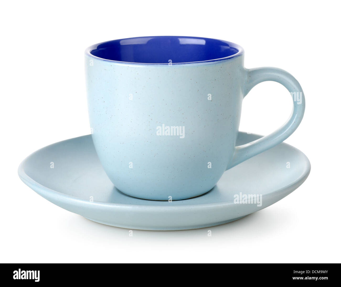 Blue cup and saucer Stock Photo - Alamy