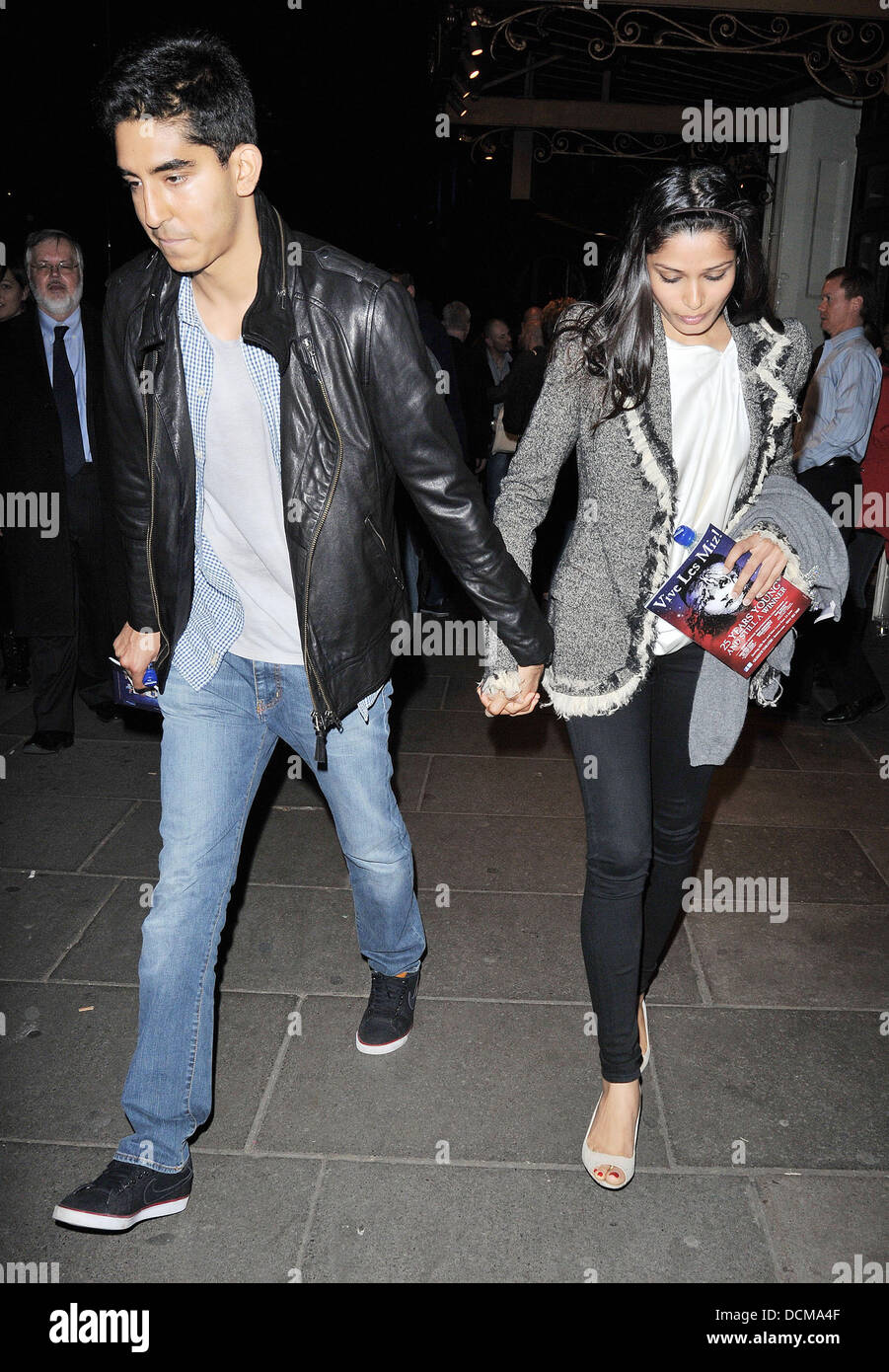 Freida Pinto And Dev Patel Leaving Crazy For You Show At The Novello Theatre London England 20 10 11 Credit Mandatory Wenn Com Stock Photo Alamy