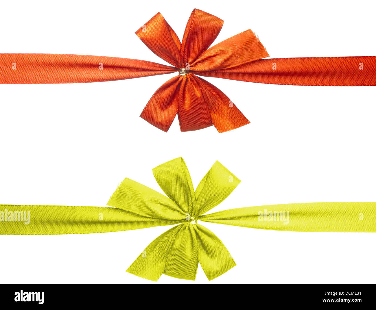 two gift bow isolated on white Stock Photo - Alamy