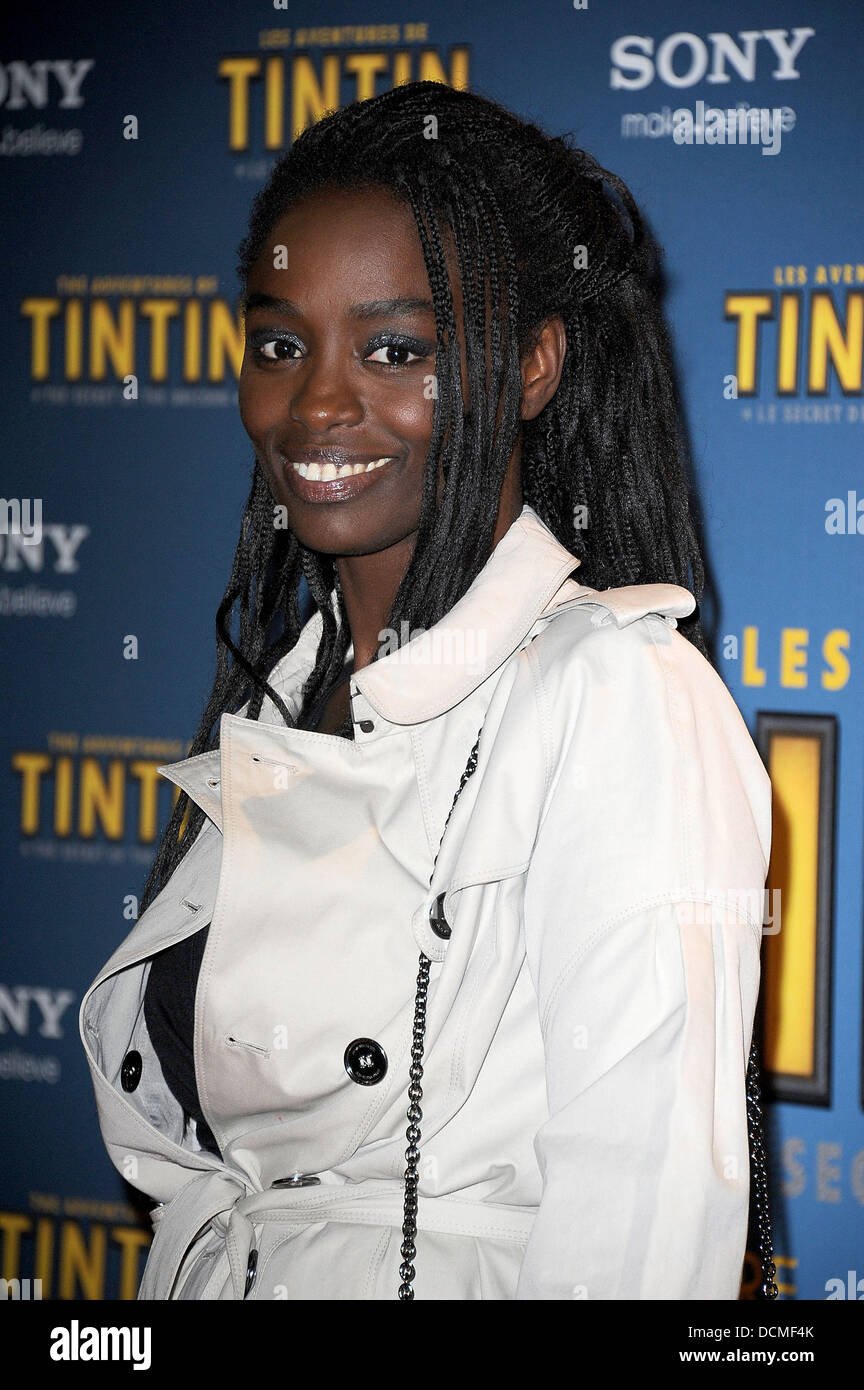 Aissa Maiga   French premiere of  'The Adventures of Tintin: The Secret of the Unicorn' held at Le Grand Rex  Paris, France - 22.10.11 Stock Photo