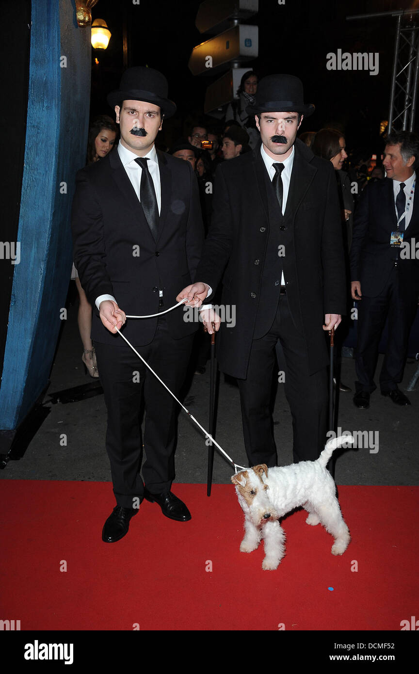 Dupont and Dupond French premiere of 'The Adventures of Tintin: The Secret  of the Unicorn' held at Le Grand Rex Paris, France - 22.10.11 Stock Photo -  Alamy