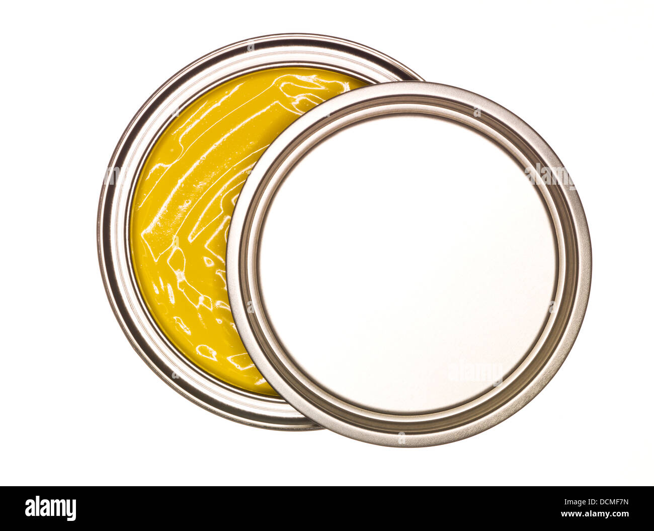 Yellow Paint can Stock Photo Alamy