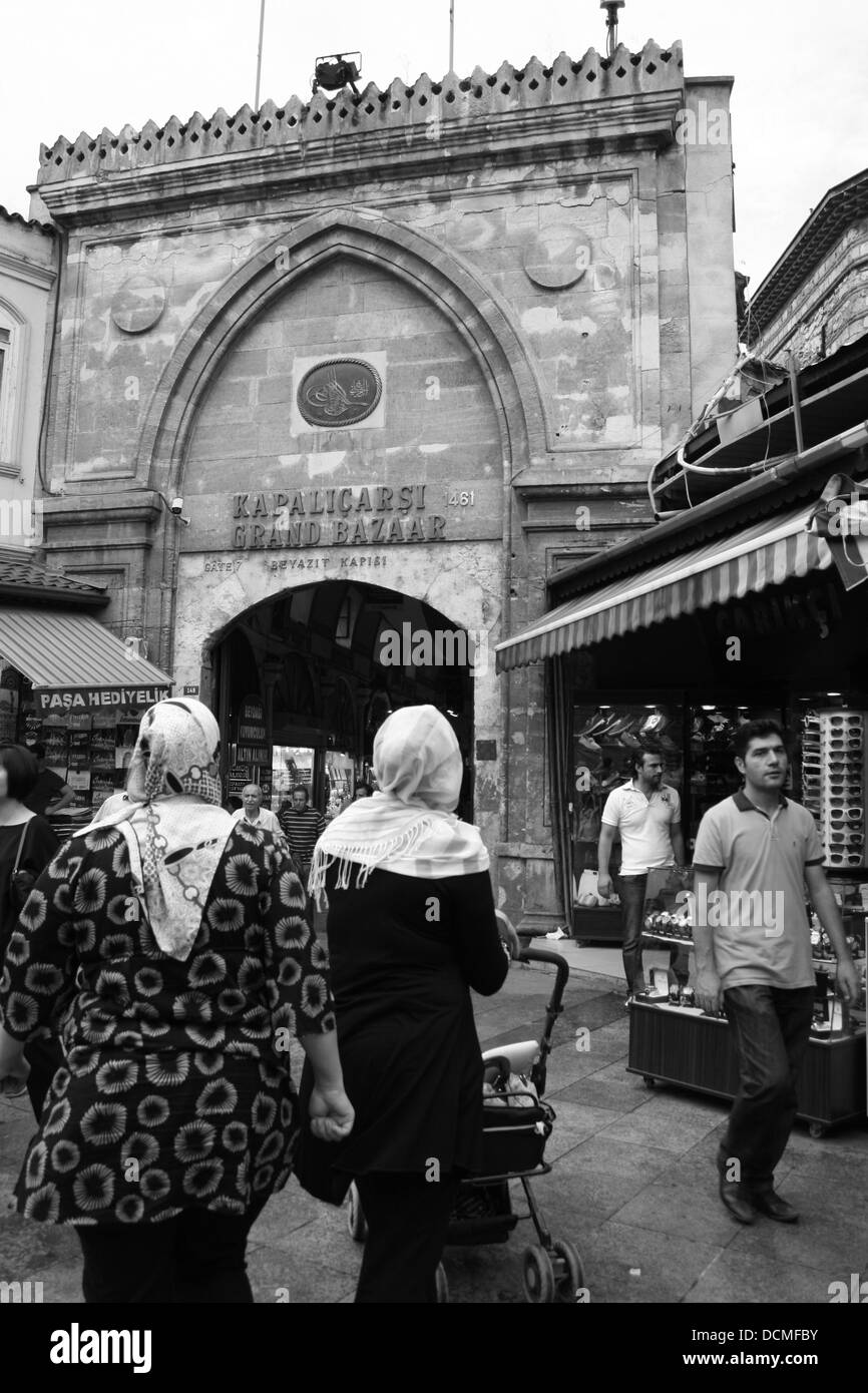 Main Entrance of Istanbul's Grand Bazaar, Turkey Stock Photo