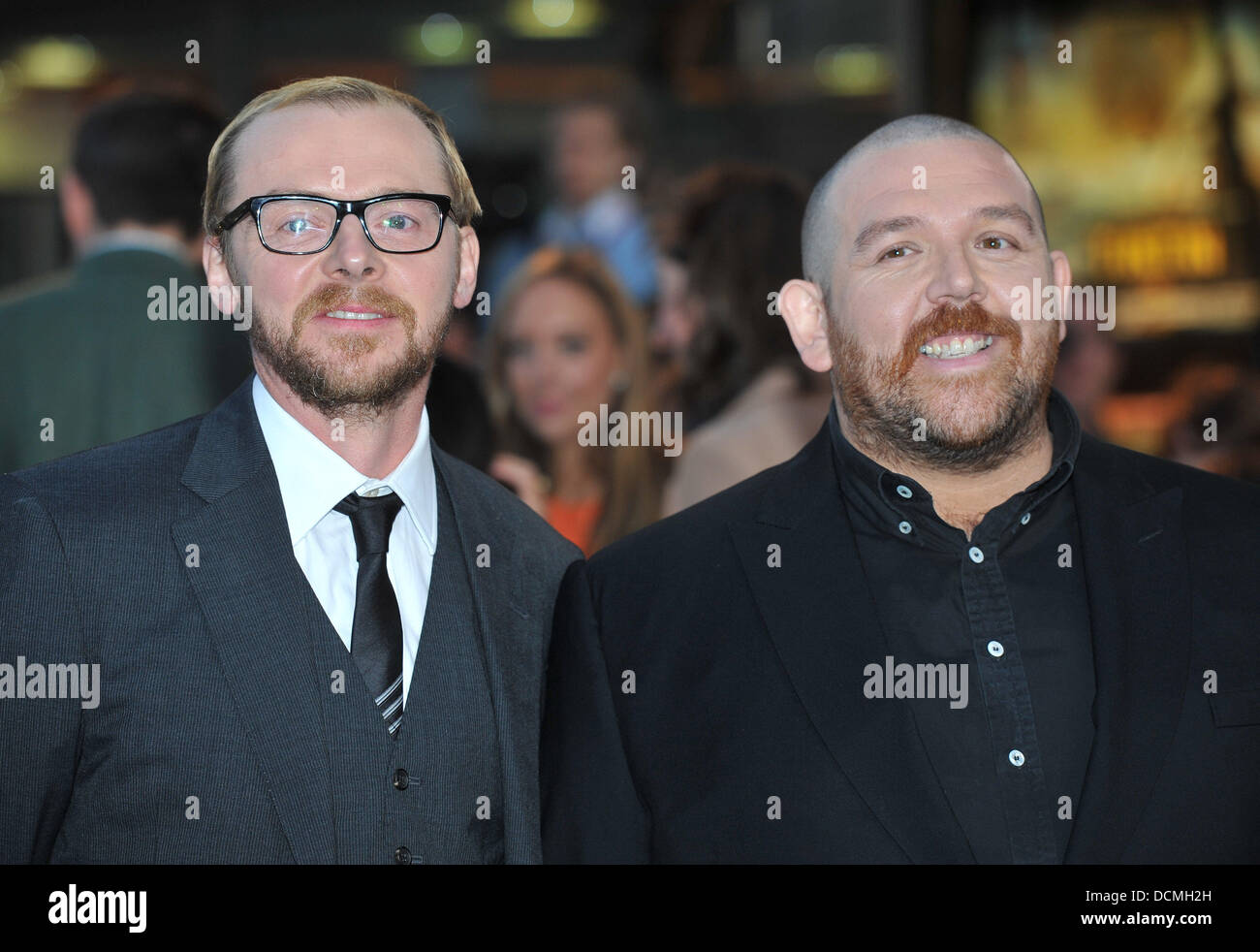 Simon Pegg Nick Frost The Uk Film Premiere Of The Adventures Of Tintin The Secret Of The Unicorn Held At The Odeon West End Arrivals London England 23 10 11 Stock Photo Alamy