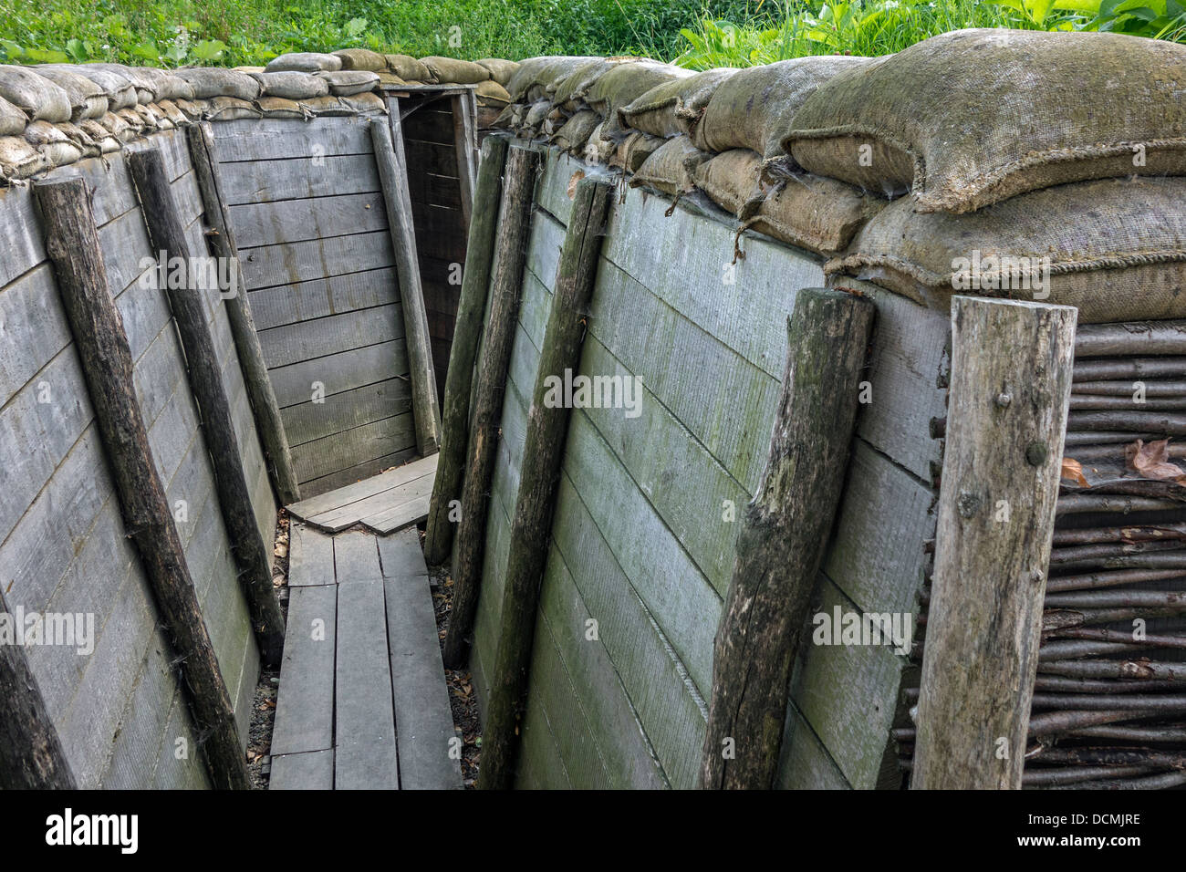 Reconstruction of First World War One trench in the WWI Memorial Museum