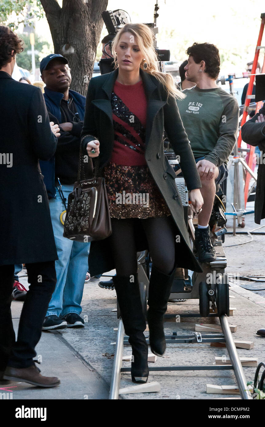 Blake Lively on location for 'Gossip Girl' in Manhattan's Upper East