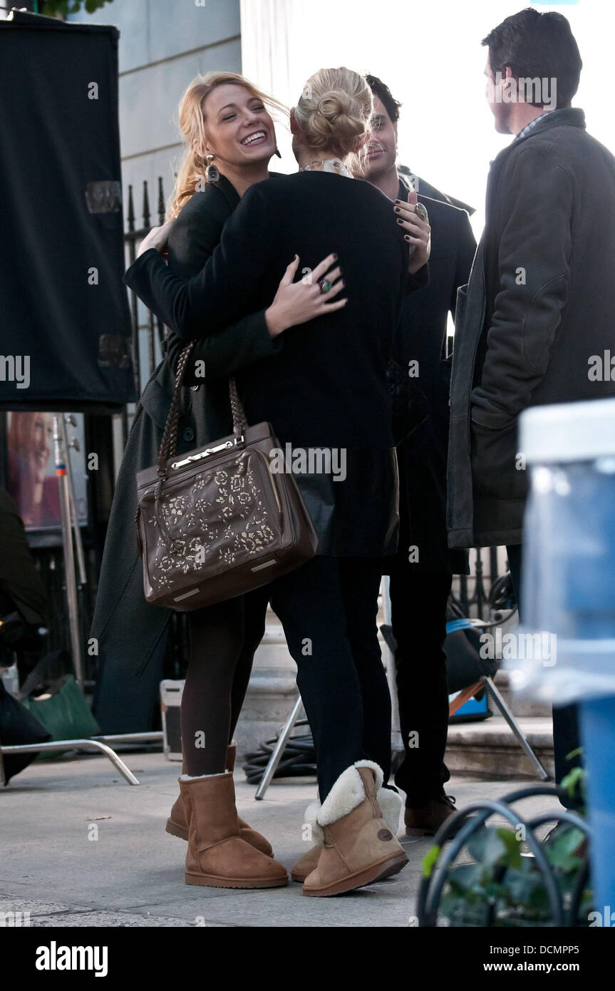 Blake Lively on location for 'Gossip Girl' in Manhattan's Upper East