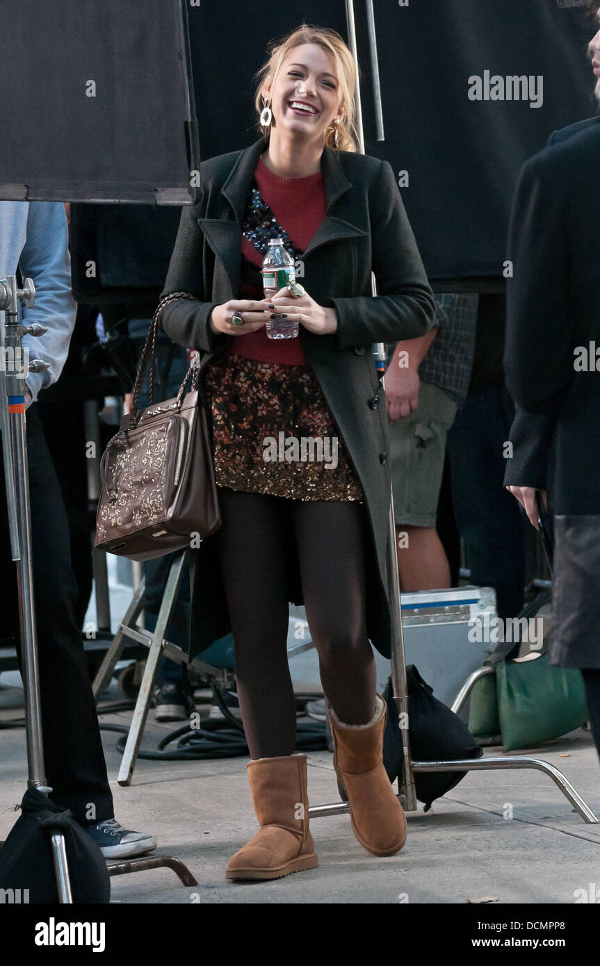 Blake Lively on location for 'Gossip Girl' in Manhattan's Upper East
