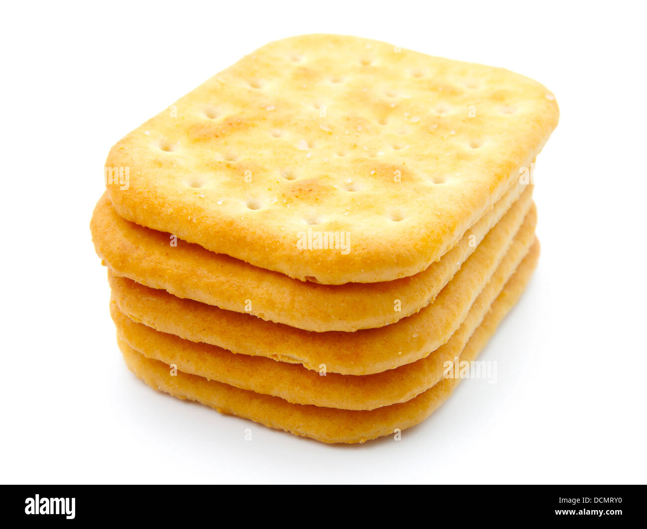 Stack of crackers isolated on a white background Stock Photo - Alamy
