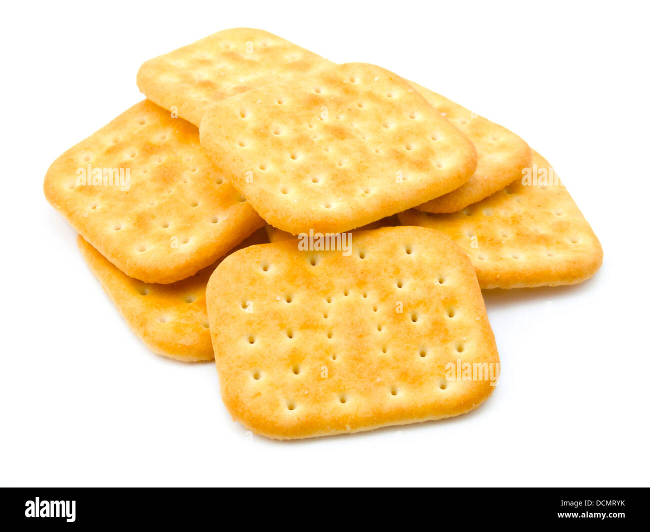Stack of crackers isolated on a white background Stock Photo - Alamy