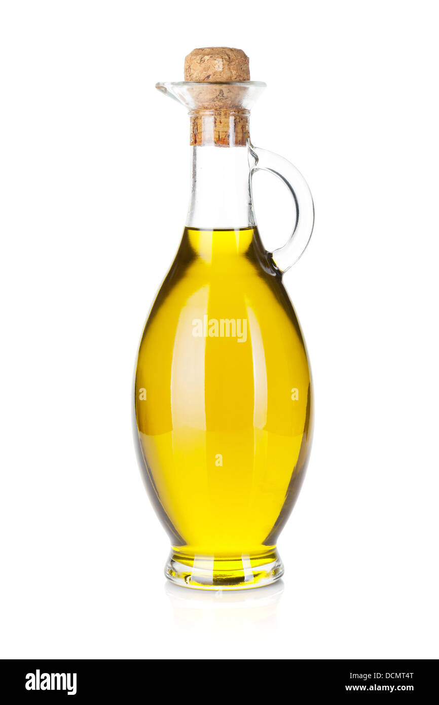 Olive oil bottle. Isolated on white background Stock Photo - Alamy