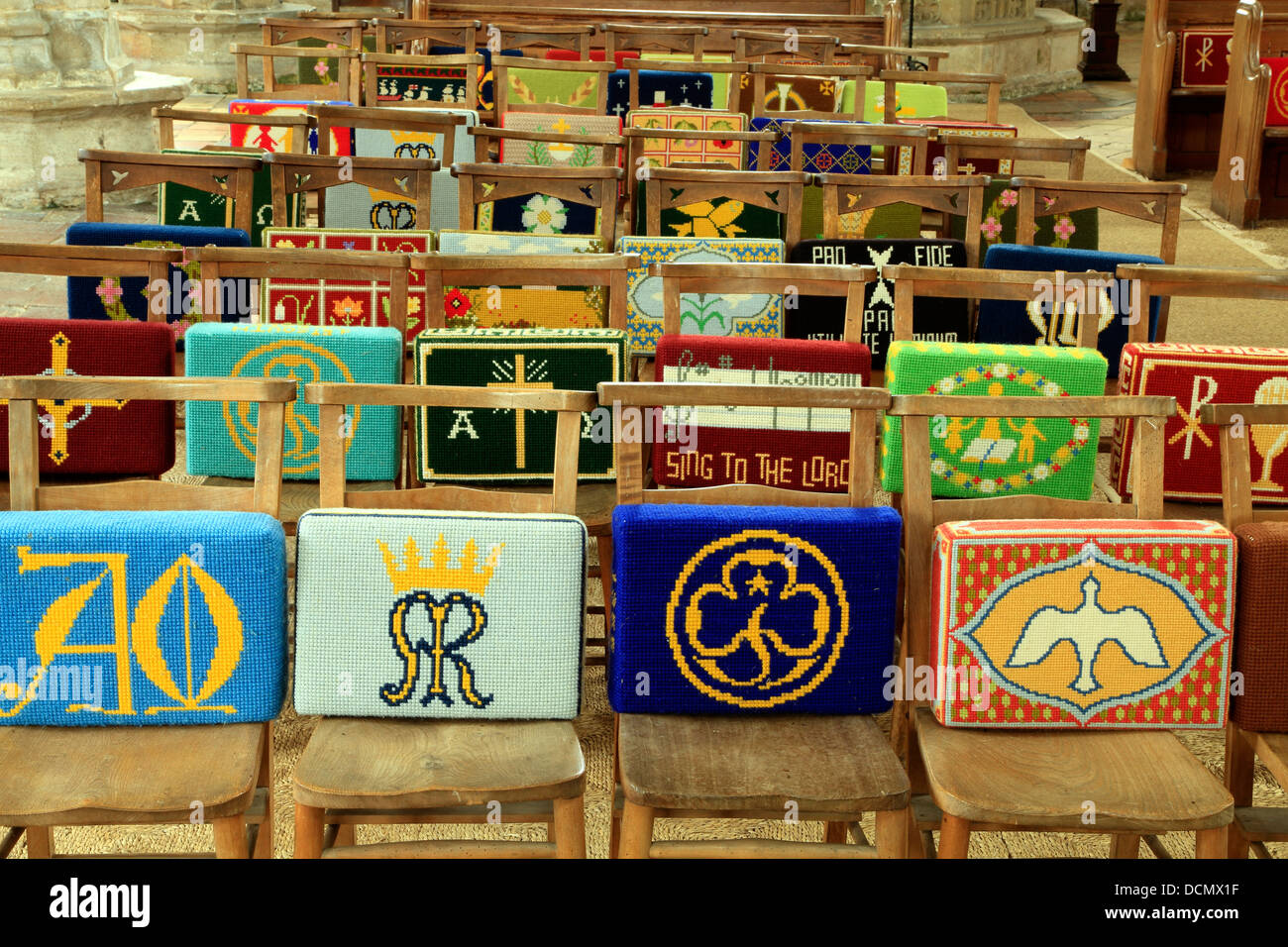 Church Kneeling Cushions pew pews chair chairs embroidered embroidery