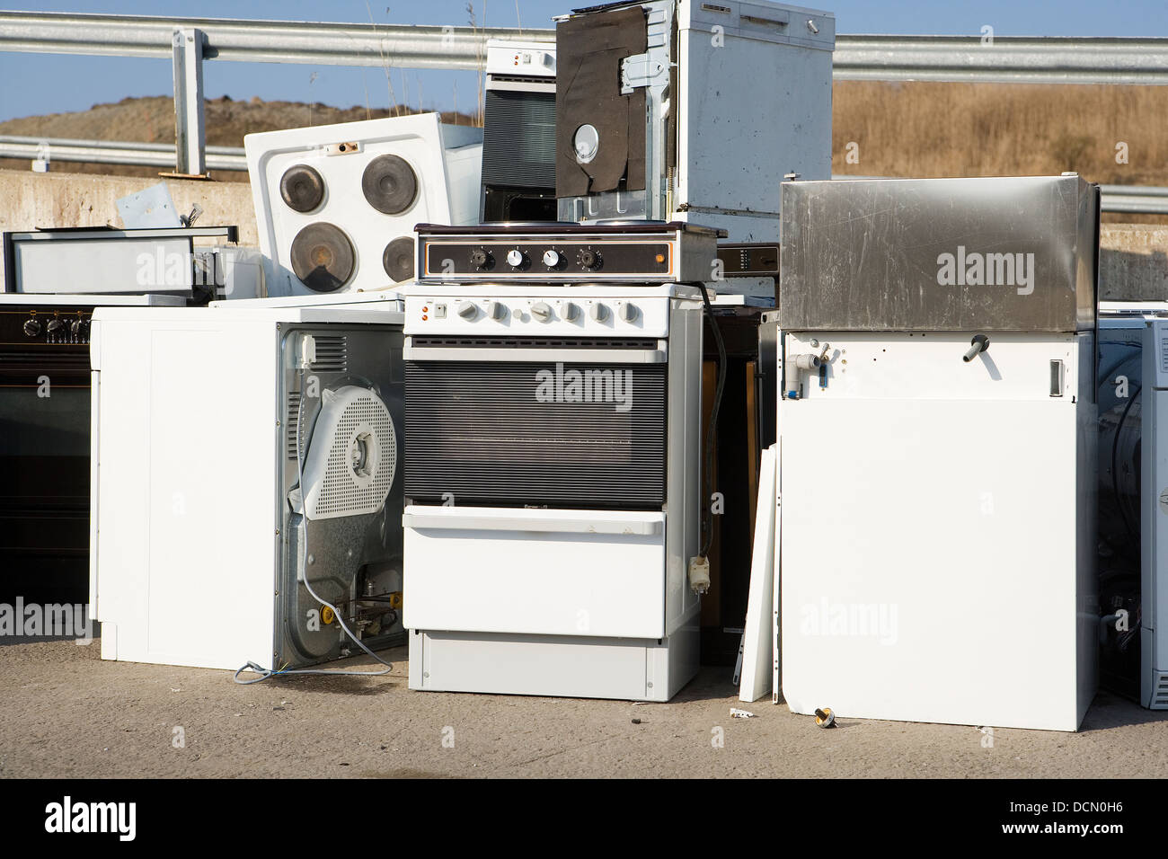Kitchen Appliance Garbage Stock Photo Alamy