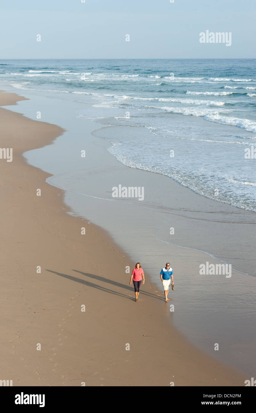 People walking on the beach, Sedgefield, Western Cape, South Africa Stock Photo