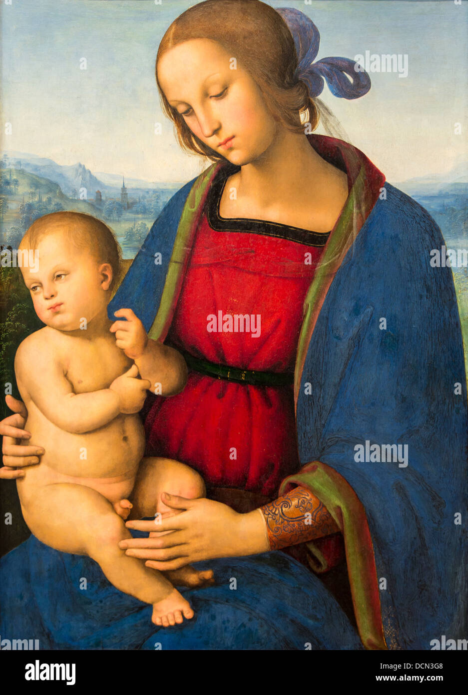 16th century  -  Madonna and Child, 1500 - Pietro Perugino Philippe Sauvan-Magnet / Active Museum Stock Photo