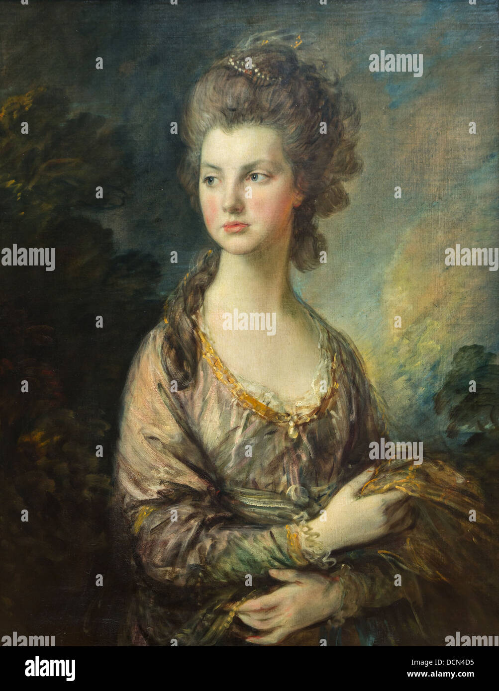 18th century  -  Mrs Thomas Graham - Thomas Gainsborough (1775)  Philippe Sauvan-Magnet / Active Museum Stock Photo