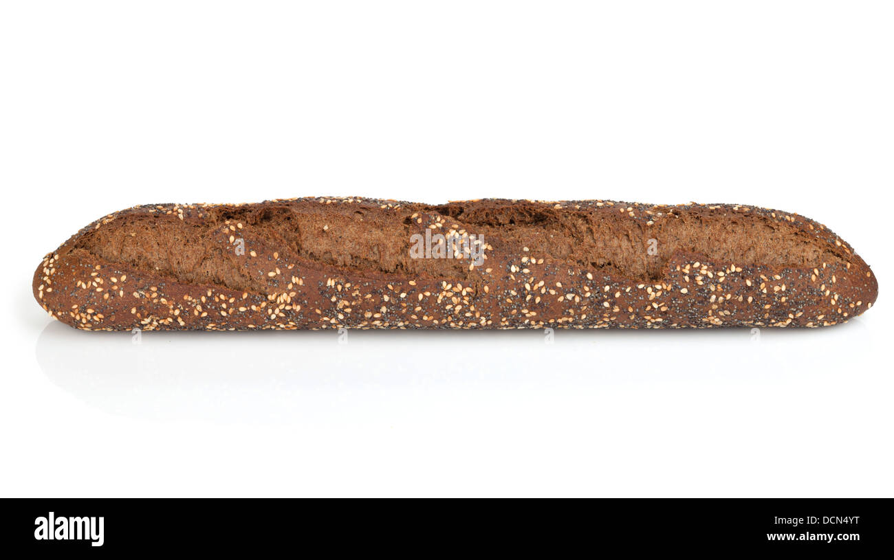 French baguette. Isolated on white background Stock Photo - Alamy