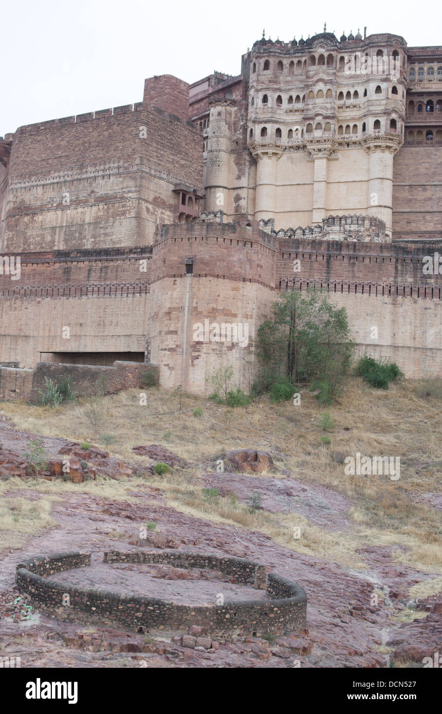 Batman The Dark Night Rises Filming Location Meherangarh Fort - Jodhpur, Rajashtan, India Stock Photo