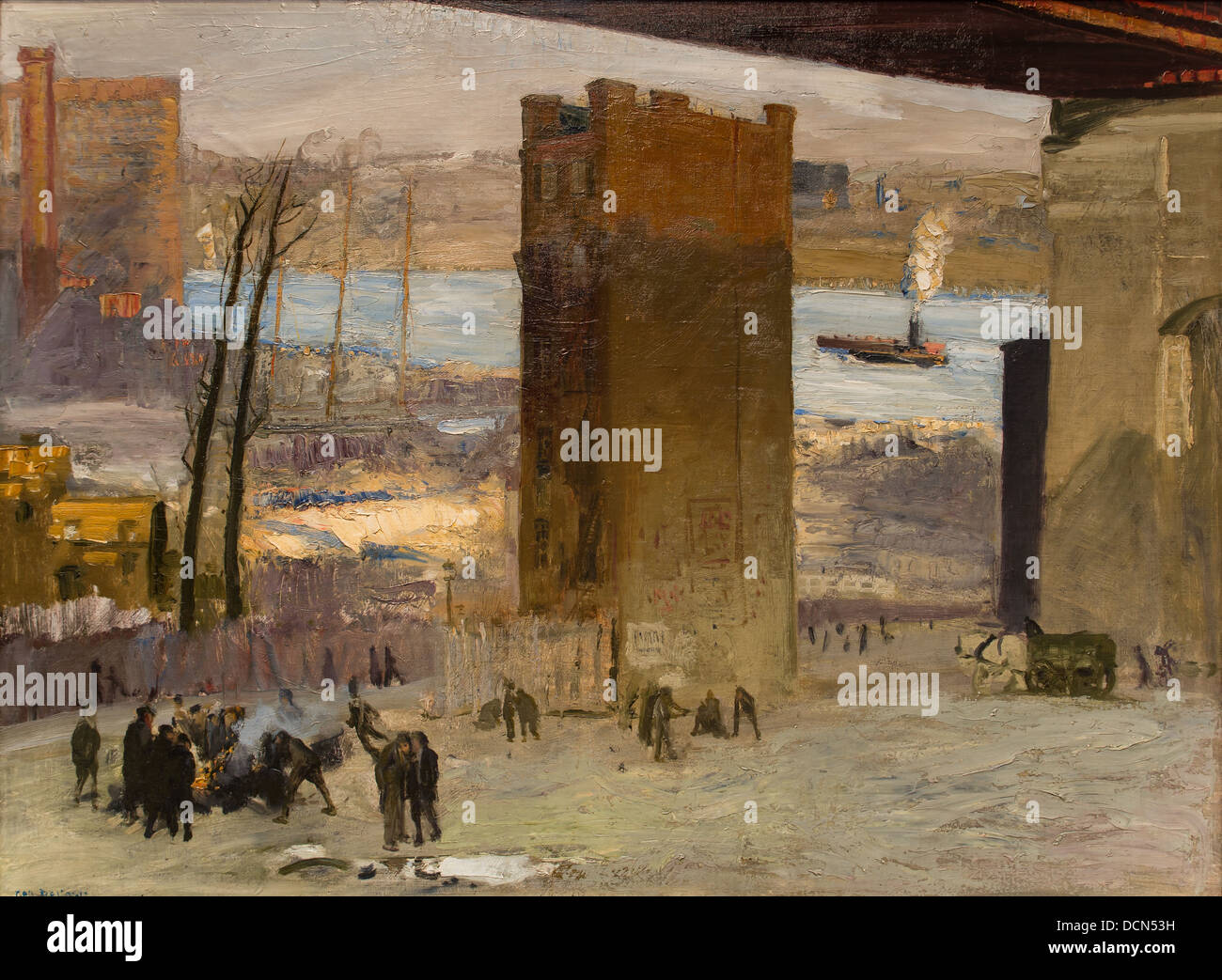 20th century  -  The lone tenement - George Bellows (1909) Philippe Sauvan-Magnet / Active Museum Stock Photo